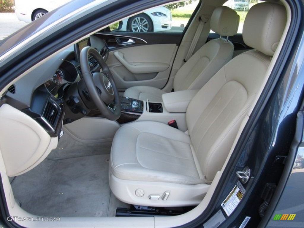 2016 A6 2.0 TFSI Premium Plus quattro - Aviator Blue Metallic / Atlas Beige photo #3