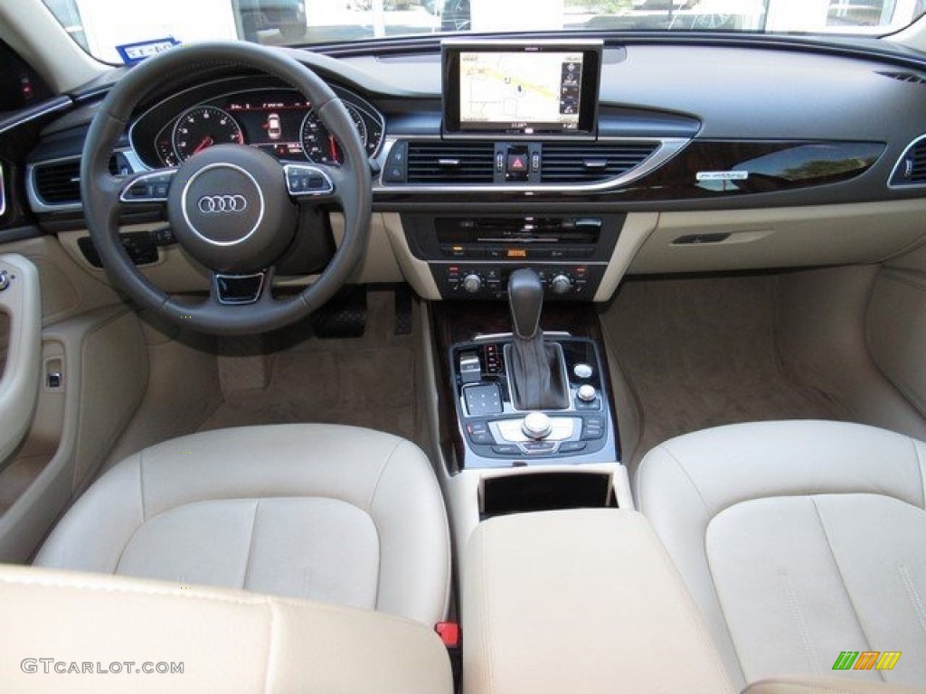 2016 A6 2.0 TFSI Premium Plus quattro - Aviator Blue Metallic / Atlas Beige photo #4