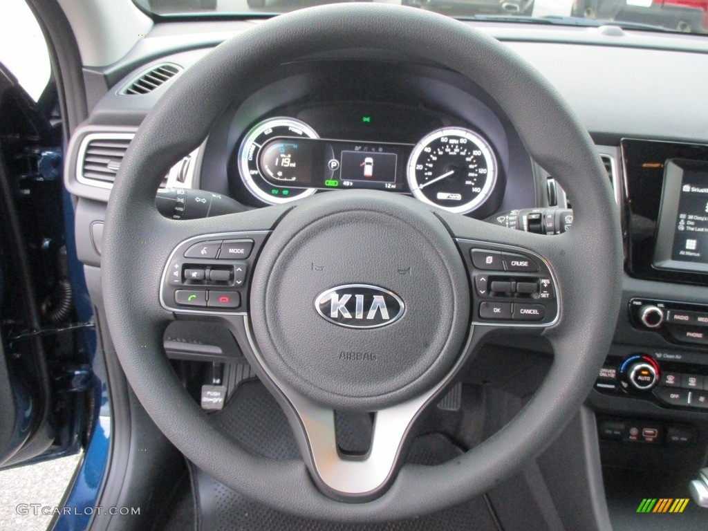 2017 Kia Niro LX Hybrid Charcoal Steering Wheel Photo #118445653