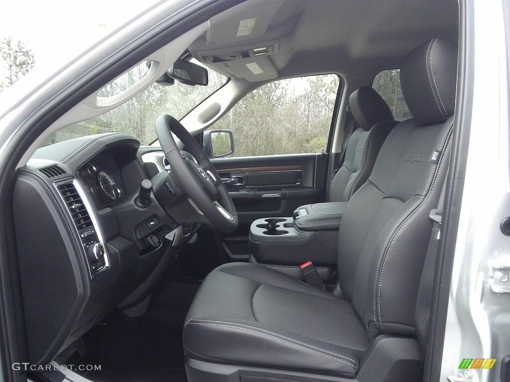 Black Interior 2017 Ram 1500 Laramie Crew Cab 4x4 Photo #118448269