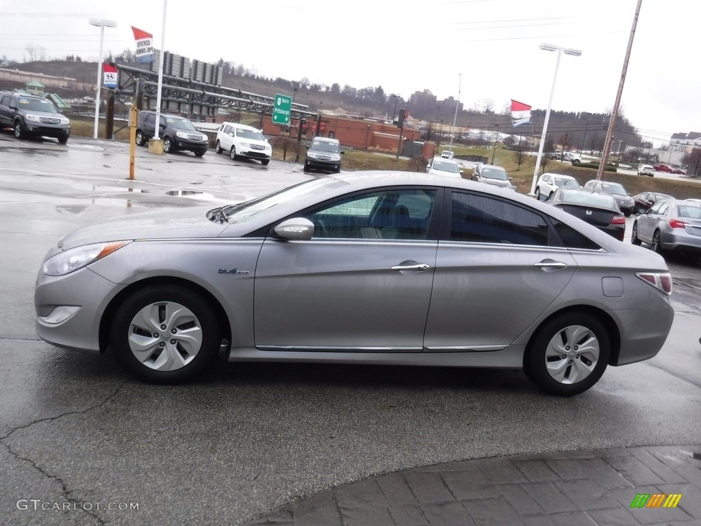 2013 Sonata Hybrid Limited - Hyper Silver Metallic / Gray photo #6
