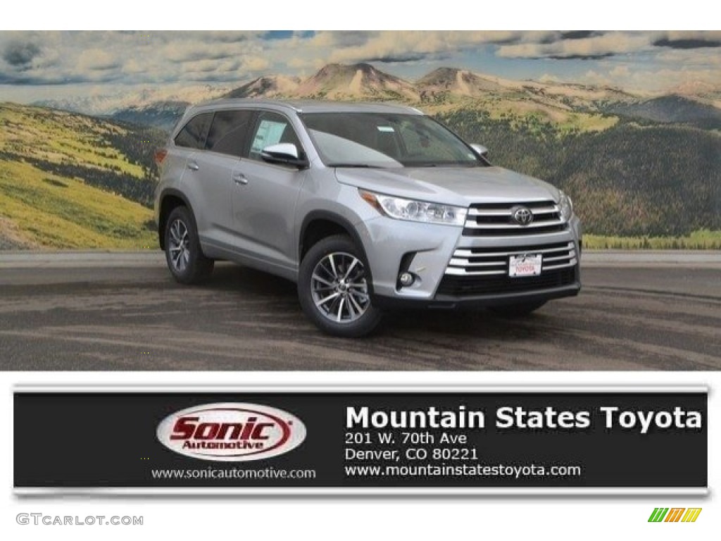 2017 Highlander XLE AWD - Celestial Silver Metallic / Ash photo #1