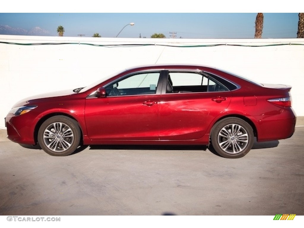 2015 Camry SE - Ruby Flare Pearl / Black photo #10