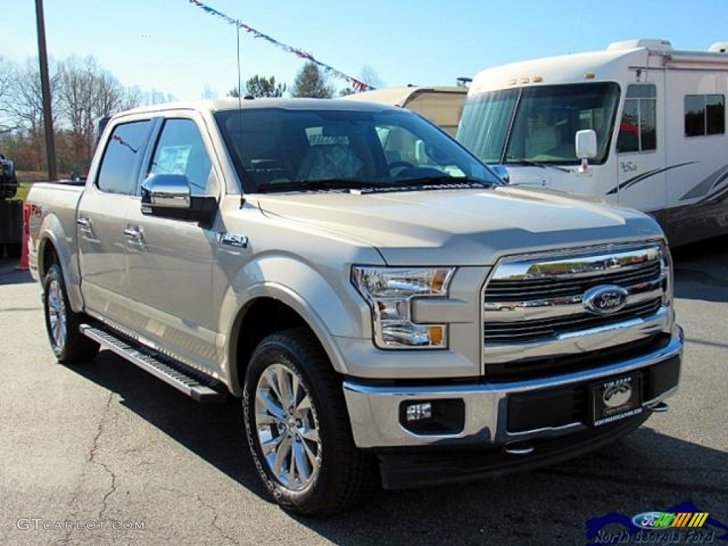 2017 F150 Lariat SuperCrew 4X4 - White Gold / Light Camel photo #8