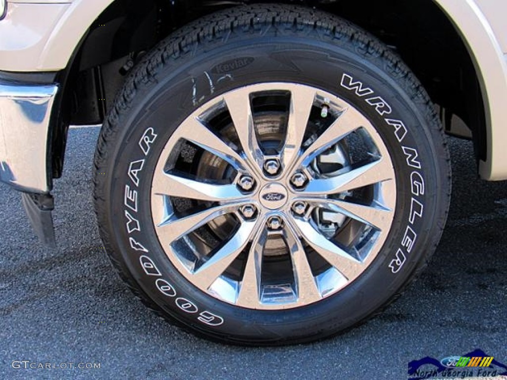 2017 F150 Lariat SuperCrew 4X4 - White Gold / Light Camel photo #9