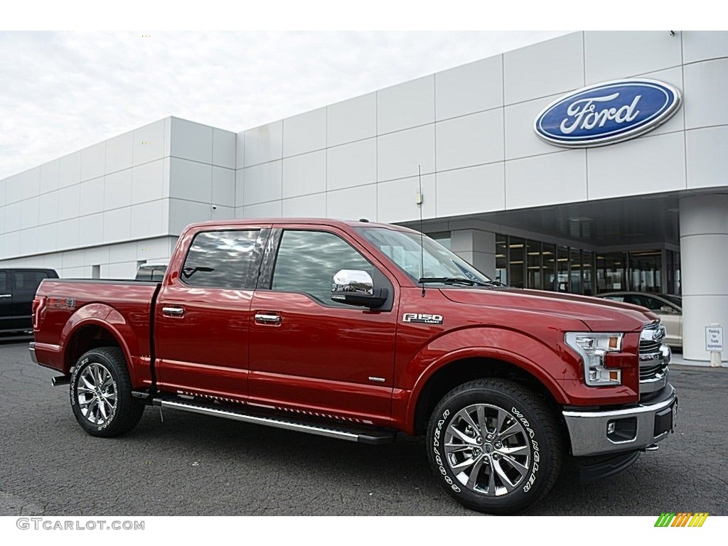 2017 F150 Lariat SuperCrew 4X4 - Ruby Red / Earth Gray photo #1
