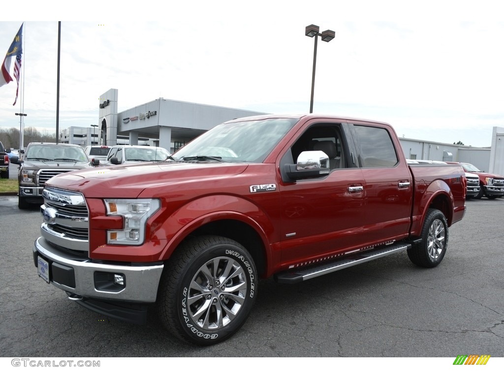 2017 F150 Lariat SuperCrew 4X4 - Ruby Red / Earth Gray photo #3