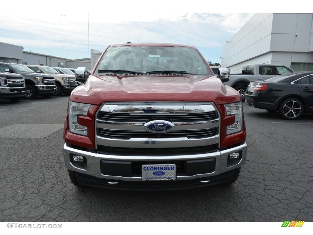 2017 F150 Lariat SuperCrew 4X4 - Ruby Red / Earth Gray photo #4