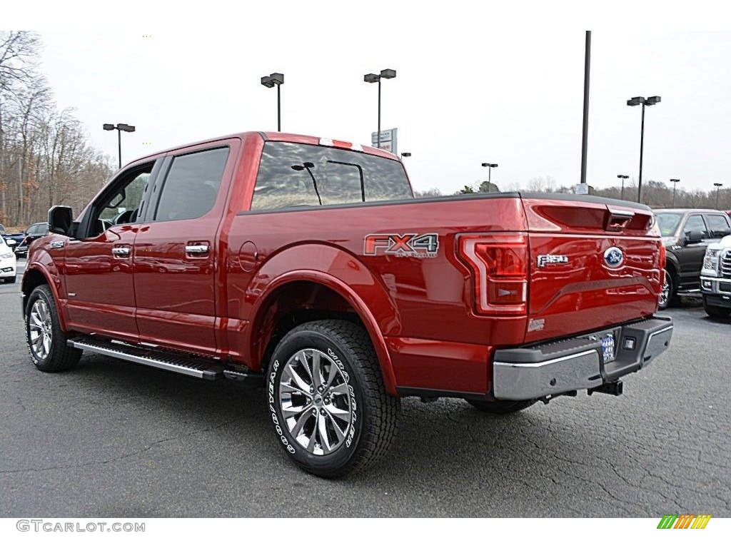 2017 F150 Lariat SuperCrew 4X4 - Ruby Red / Earth Gray photo #30