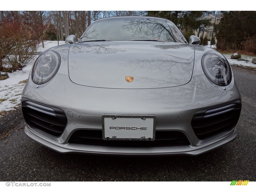 2017 911 Turbo S Cabriolet - GT Silver Metallic / Bordeaux Red photo #2
