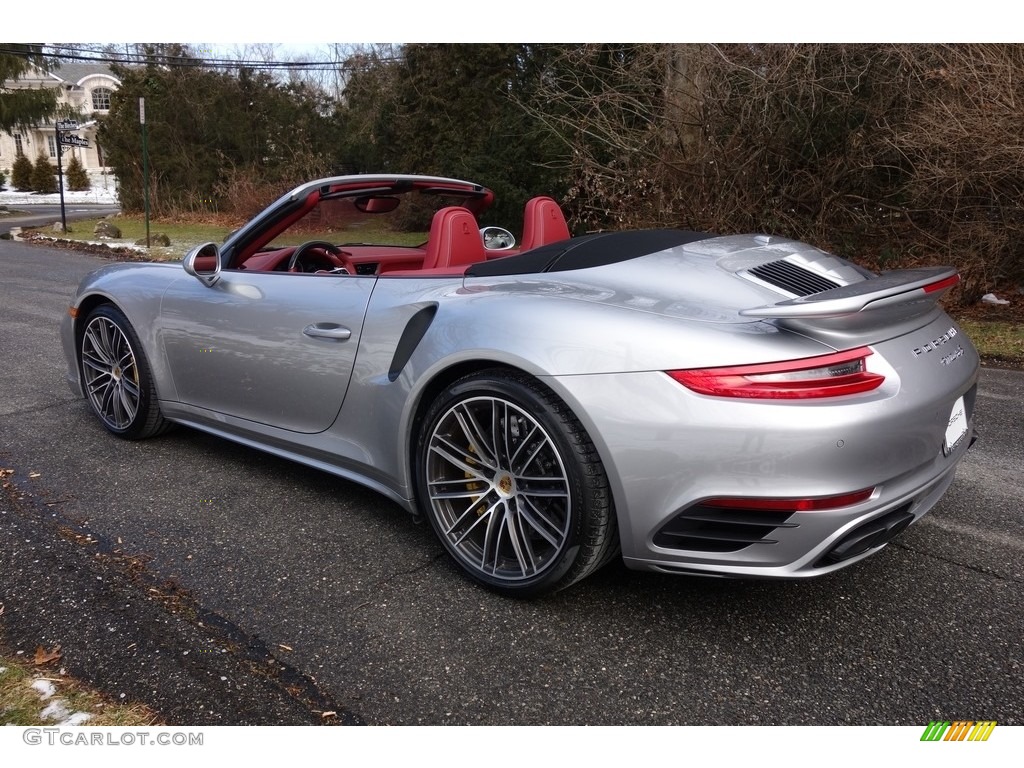2017 911 Turbo S Cabriolet - GT Silver Metallic / Bordeaux Red photo #4