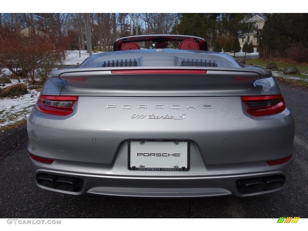 2017 911 Turbo S Cabriolet - GT Silver Metallic / Bordeaux Red photo #6