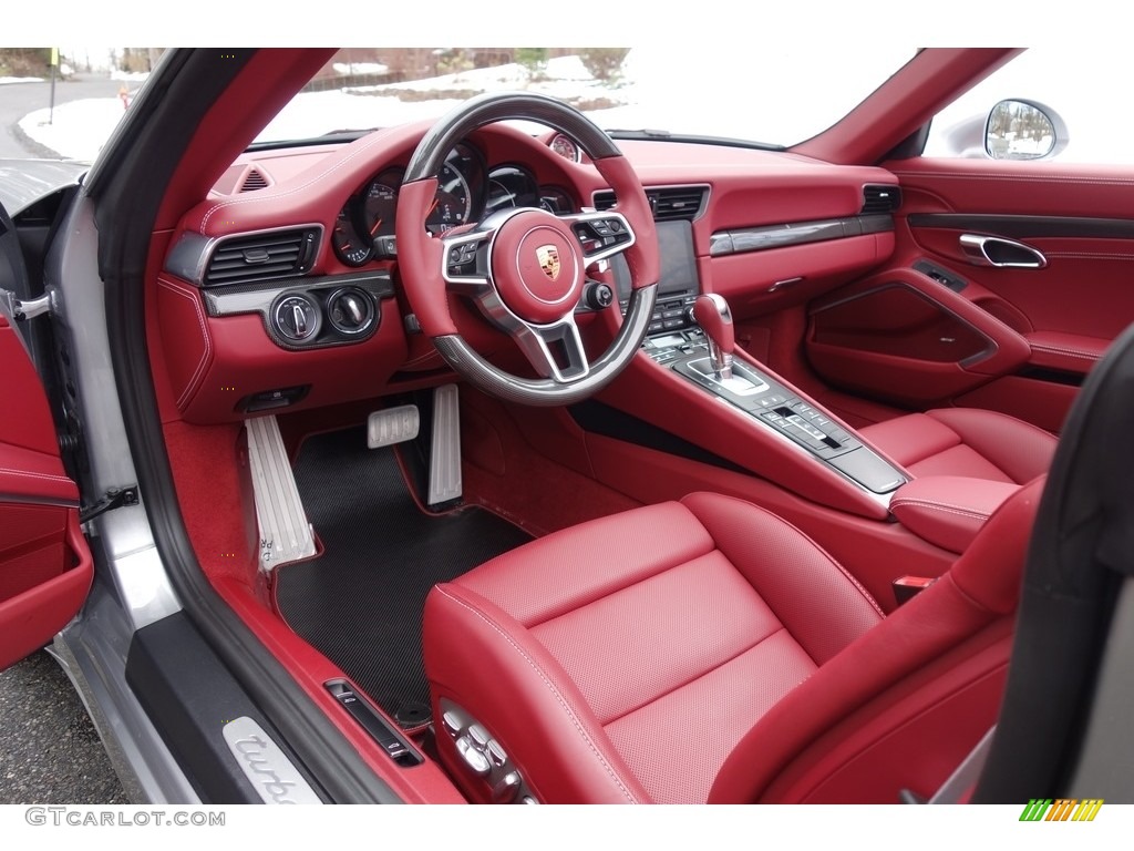 Bordeaux Red Interior 2017 Porsche 911 Turbo S Cabriolet Photo #118457926