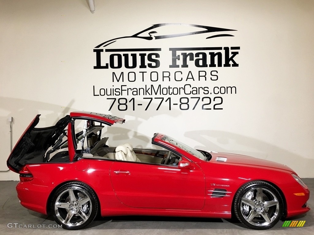 2007 SL 55 AMG Roadster - Mars Red / Stone photo #107