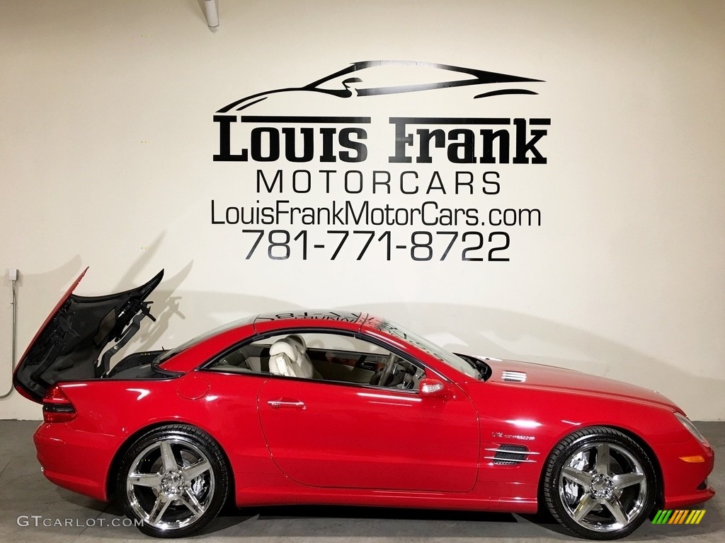 2007 SL 55 AMG Roadster - Mars Red / Stone photo #108