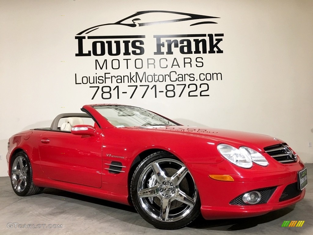 2007 SL 55 AMG Roadster - Mars Red / Stone photo #133