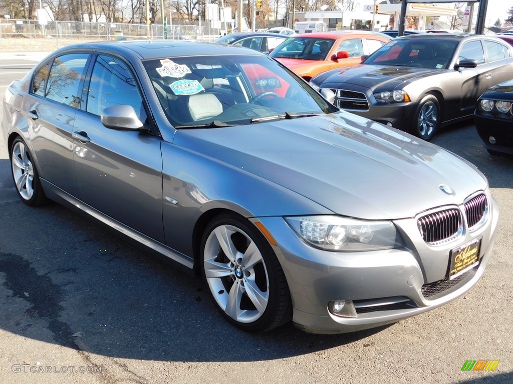 2009 3 Series 335i Sedan - Tasman Green Metallic / Black photo #3