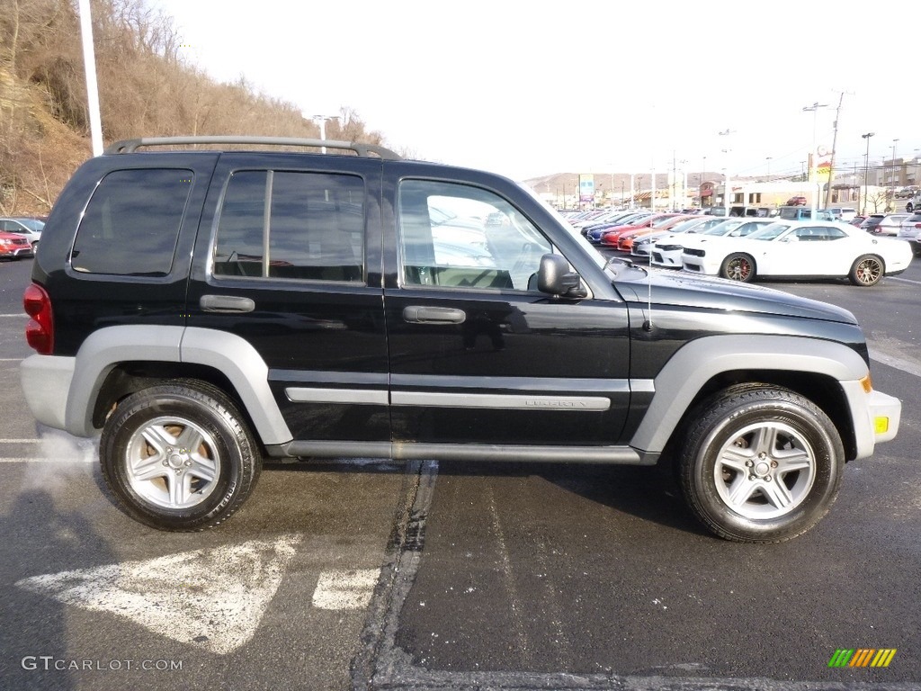 2005 Liberty Sport 4x4 - Black Clearcoat / Medium Slate Gray photo #8