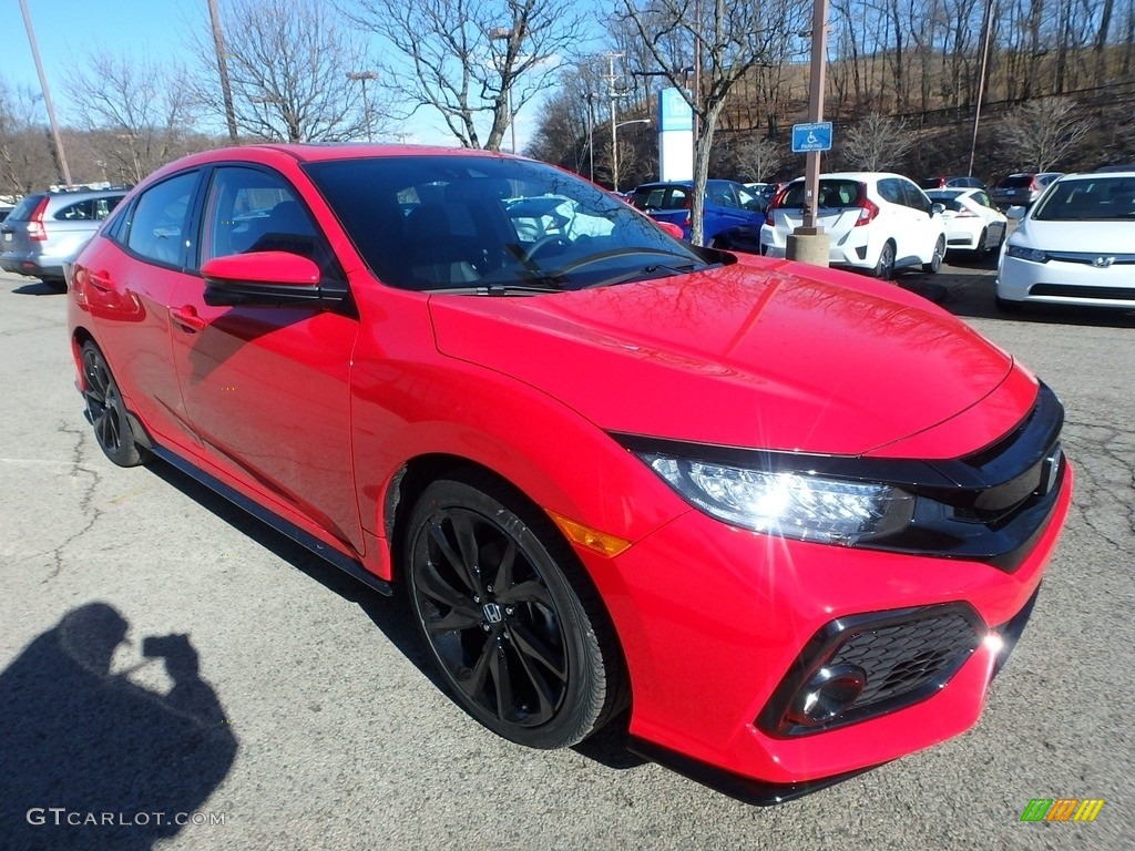 Rallye Red 2017 Honda Civic Sport Touring Hatchback Exterior Photo #118468320