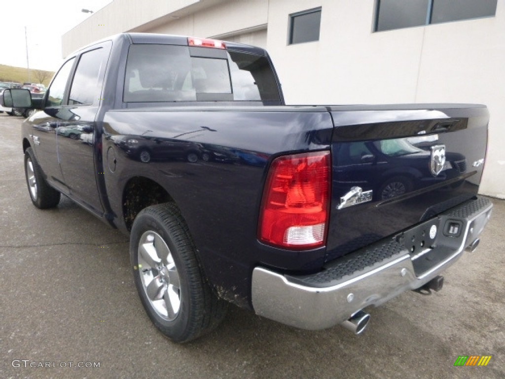 2017 1500 Big Horn Crew Cab 4x4 - True Blue Pearl / Black/Diesel Gray photo #6