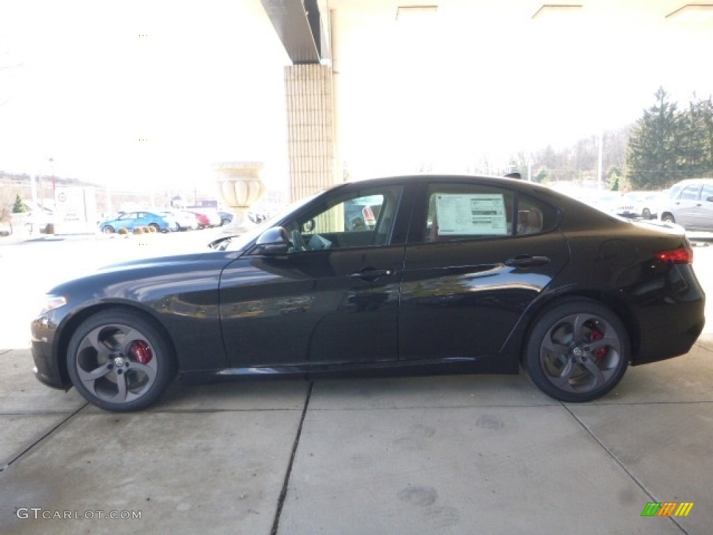 Vulcano Black Metallic 2017 Alfa Romeo Giulia AWD Exterior Photo #118471851