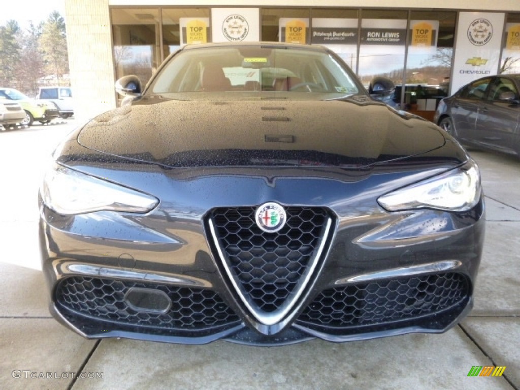 Vulcano Black Metallic 2017 Alfa Romeo Giulia AWD Exterior Photo #118472043