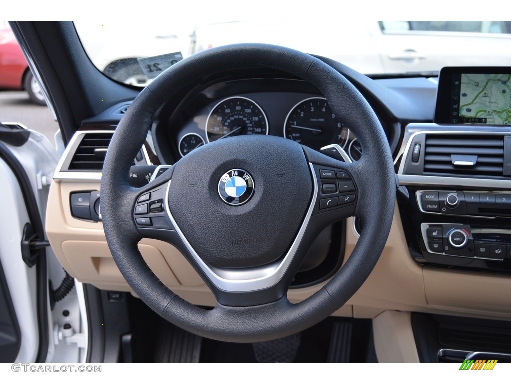 2017 3 Series 330i xDrive Sedan - Mineral White Metallic / Venetian Beige/Black photo #18