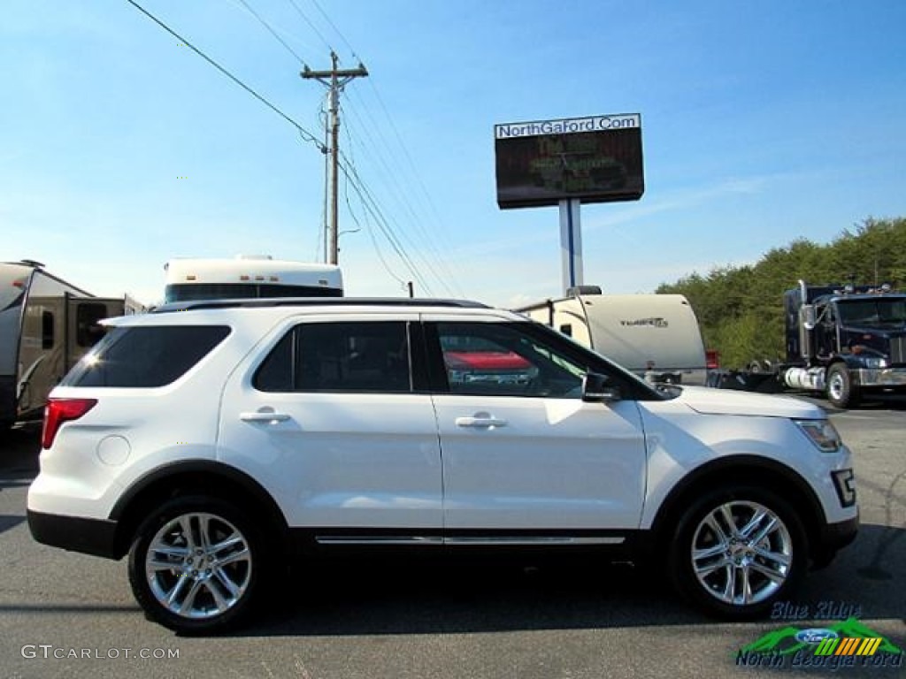 2017 Explorer XLT 4WD - White Platinum / Medium Light Camel photo #7