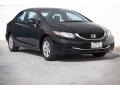 2013 Crystal Black Pearl Honda Civic LX Sedan  photo #1