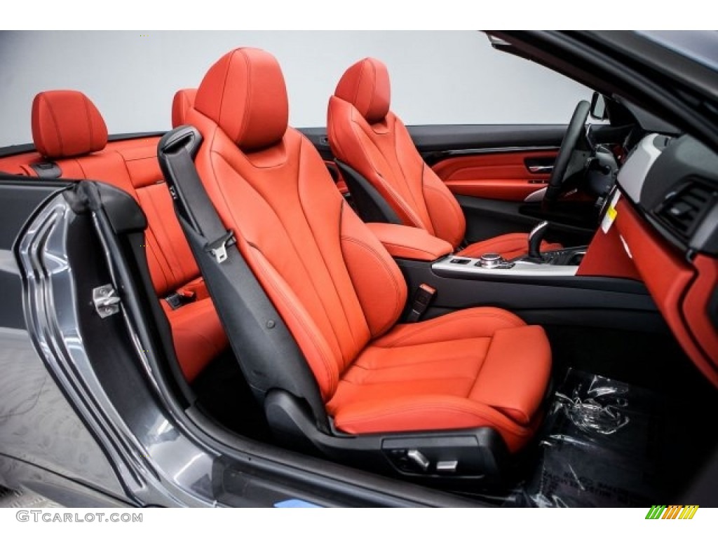 Coral Red Interior 2017 BMW 4 Series 430i xDrive Convertible Photo #118474635