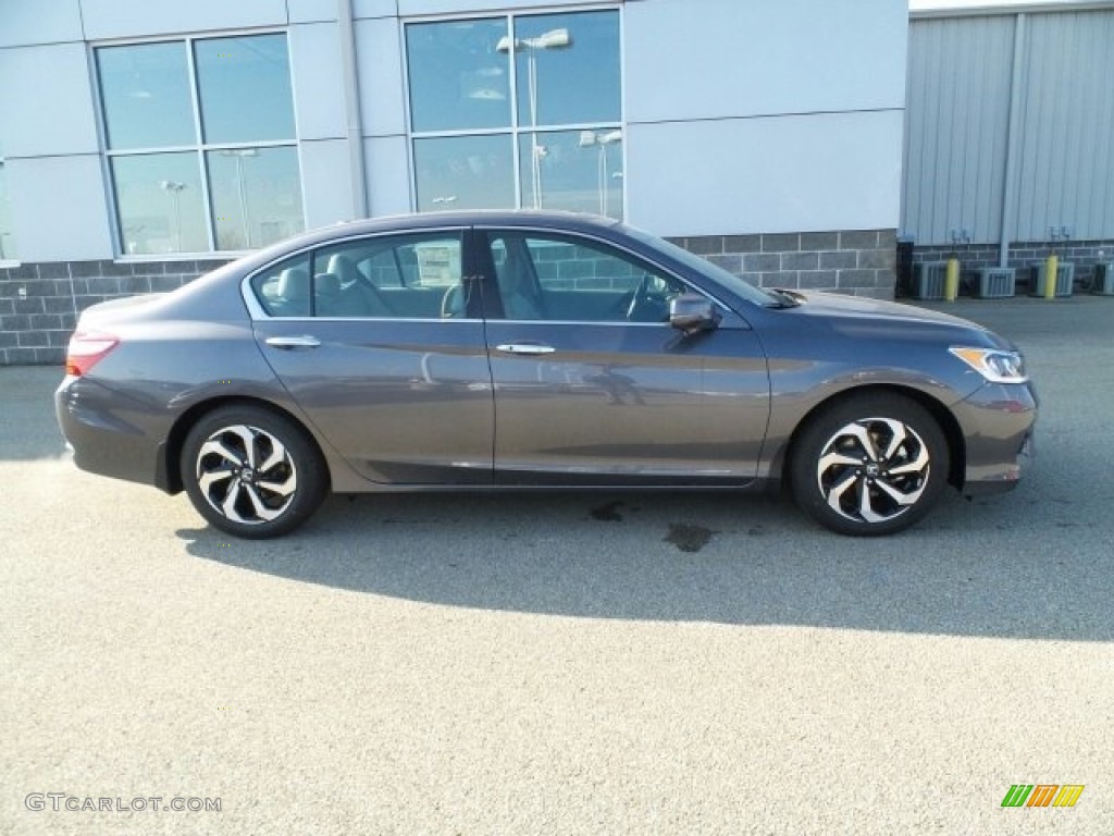 2017 Accord EX-L V6 Sedan - Modern Steel Metallic / Gray photo #2
