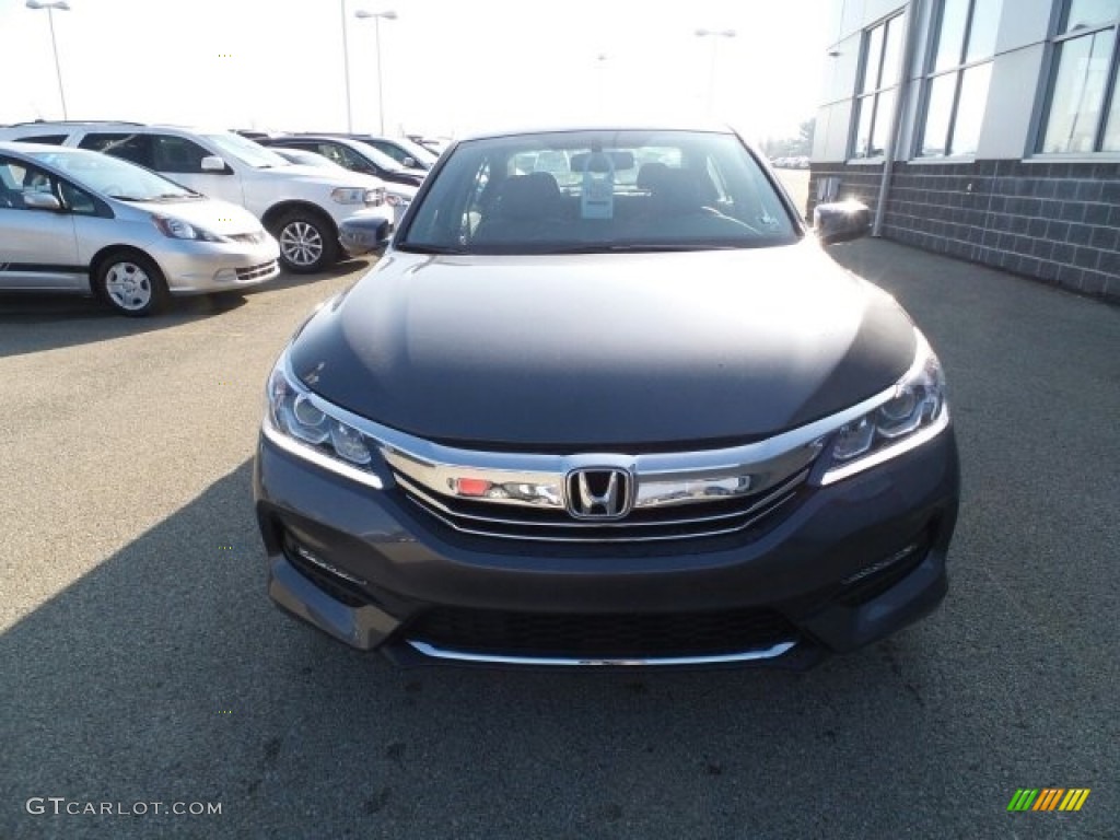 2017 Accord EX-L V6 Sedan - Modern Steel Metallic / Gray photo #4