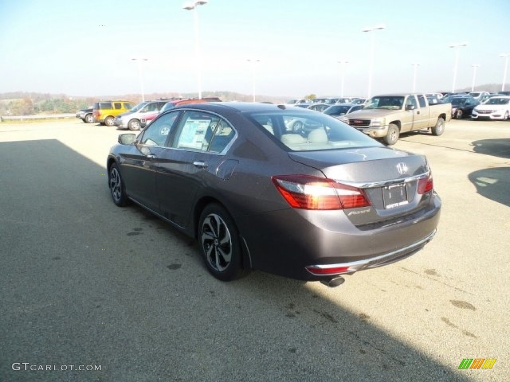 2017 Accord EX-L V6 Sedan - Modern Steel Metallic / Gray photo #7