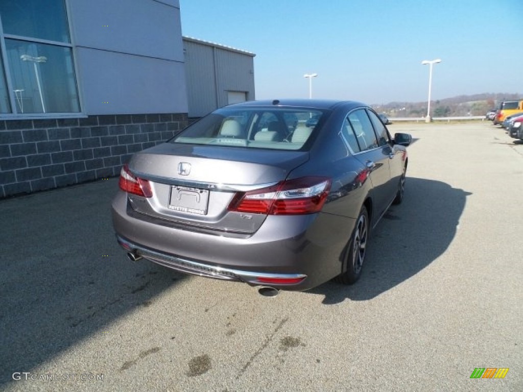 2017 Accord EX-L V6 Sedan - Modern Steel Metallic / Gray photo #8