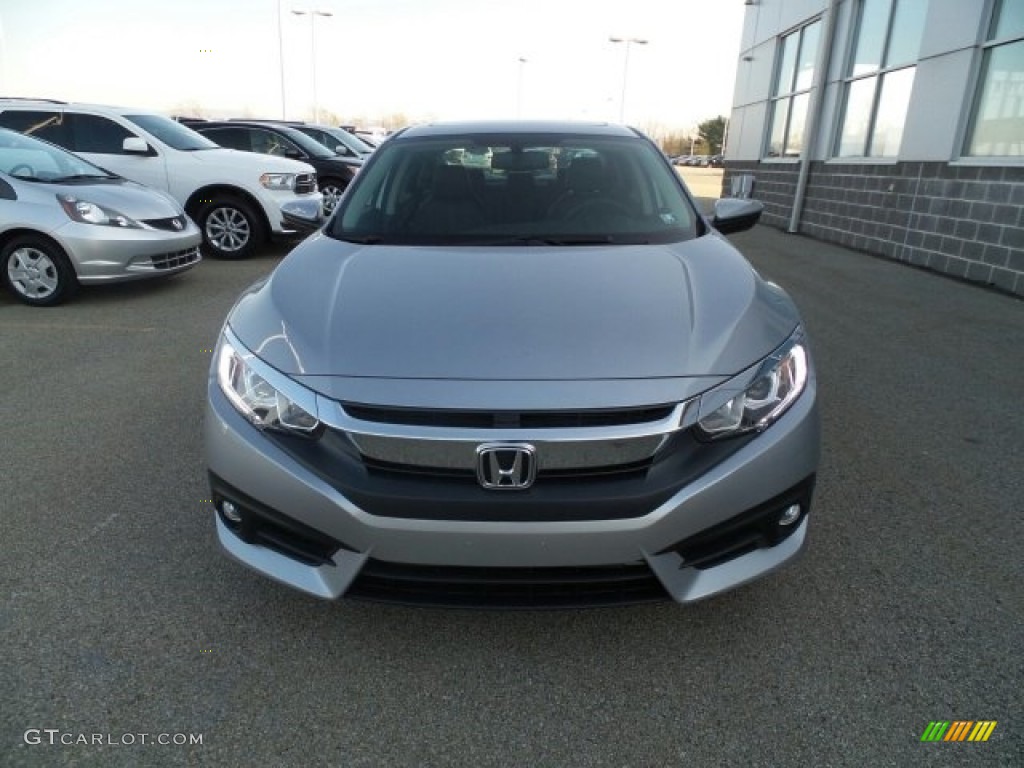 2017 Civic EX-L Sedan - Lunar Silver Metallic / Black photo #4