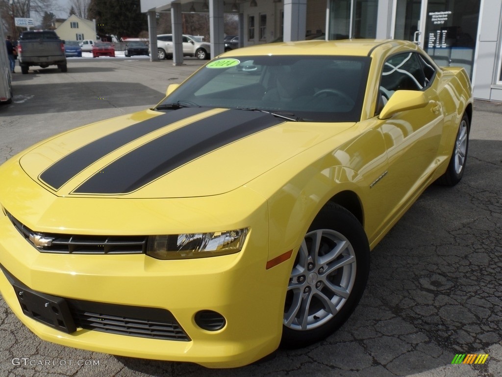 2014 Camaro LS Coupe - Bright Yellow / Black photo #3