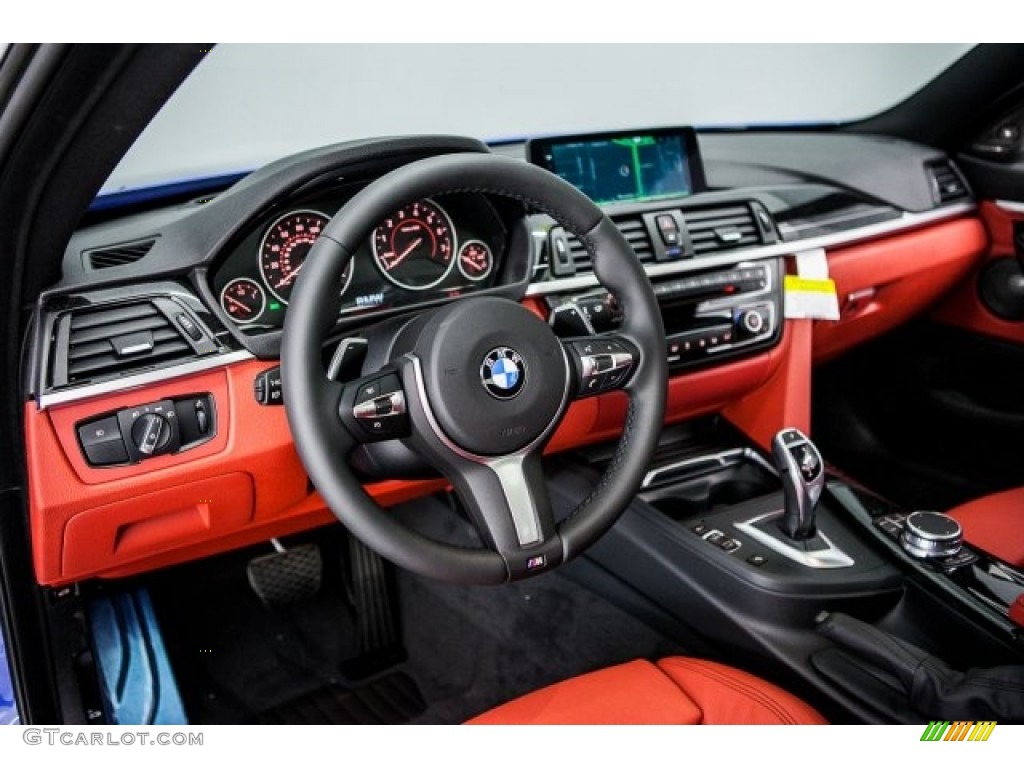 2017 BMW 4 Series 440i Coupe Coral Red Dashboard Photo #118486656
