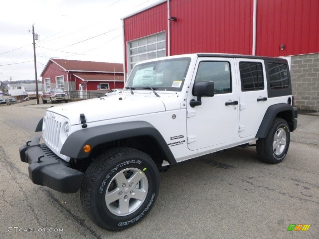 Bright White 2017 Jeep Wrangler Unlimited Sport 4x4 Exterior Photo #118491192