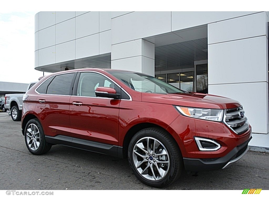 Ruby Red Metallic 2017 Ford Edge Titanium Exterior Photo #118491360