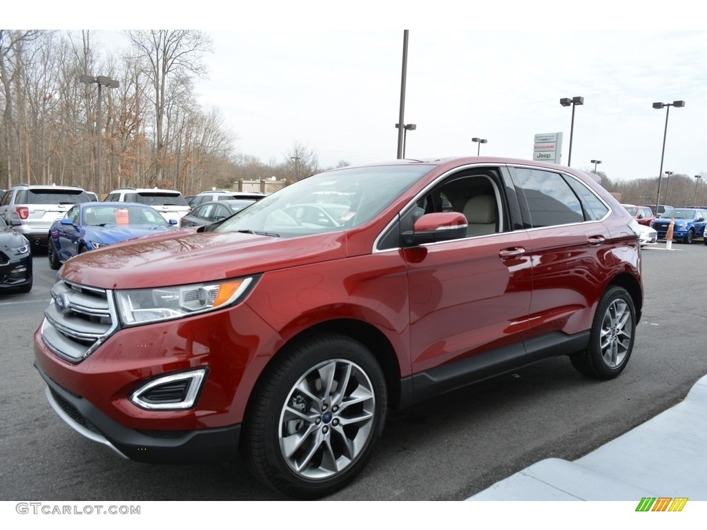 Ruby Red Metallic 2017 Ford Edge Titanium Exterior Photo #118491411