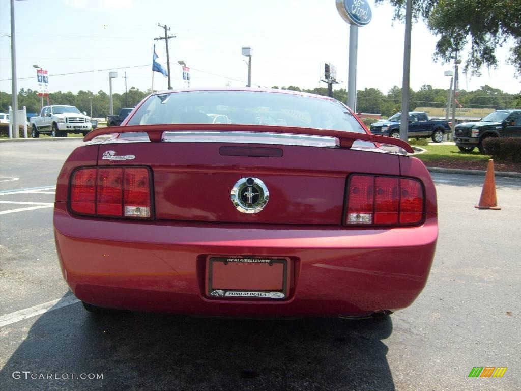 2006 Mustang V6 Deluxe Coupe - Redfire Metallic / Light Parchment photo #4