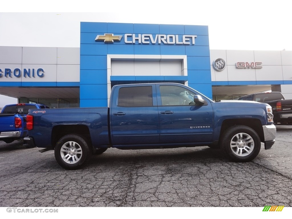 2017 Silverado 1500 LT Crew Cab 4x4 - Deep Ocean Blue Metallic / Jet Black photo #8