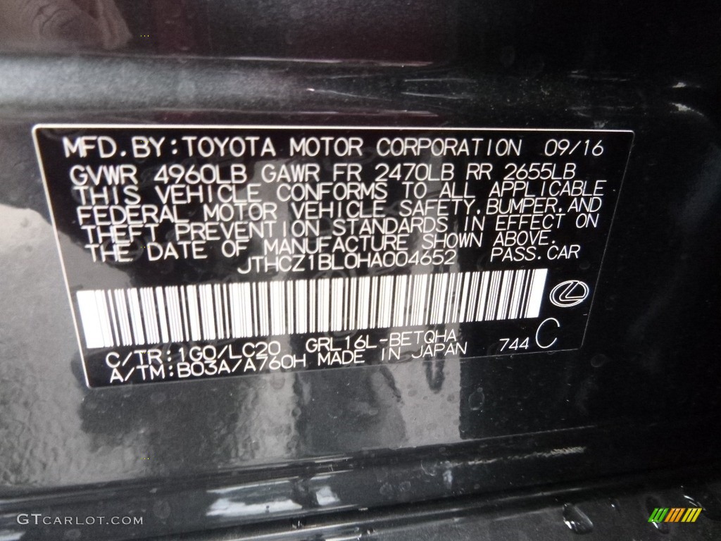 2017 GS Color Code 1G0 for Smoky Granite Mica Photo #118493022