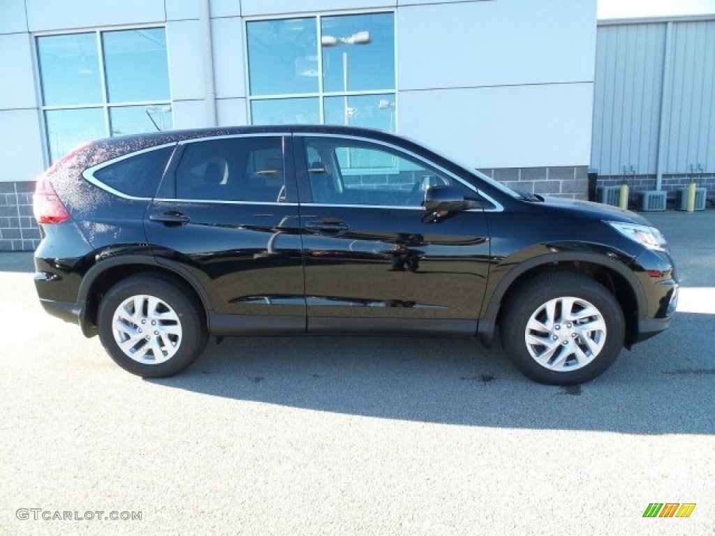 2016 CR-V EX AWD - Crystal Black Pearl / Black photo #2