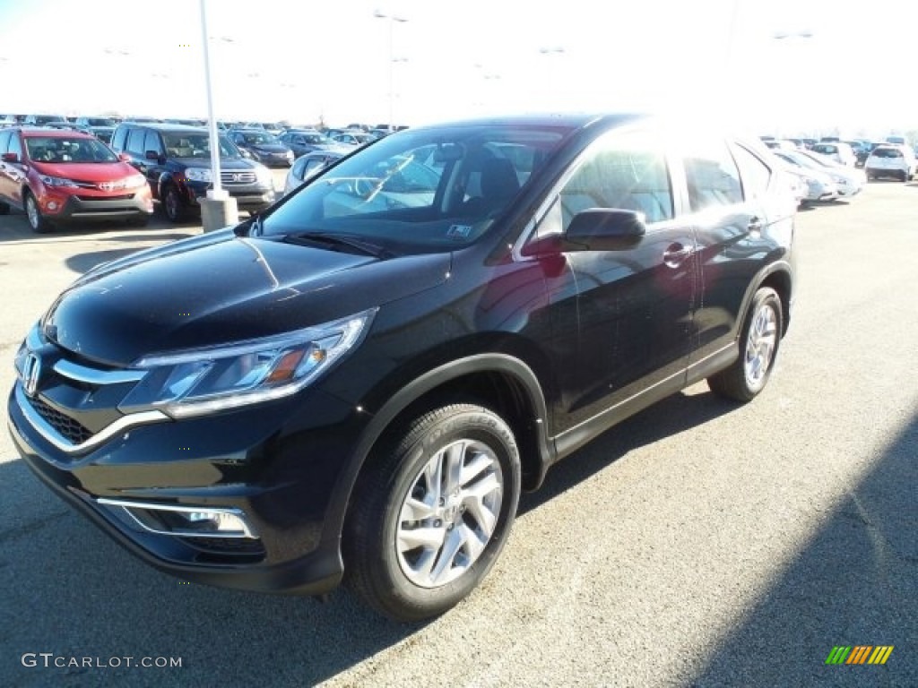 2016 CR-V EX AWD - Crystal Black Pearl / Black photo #5