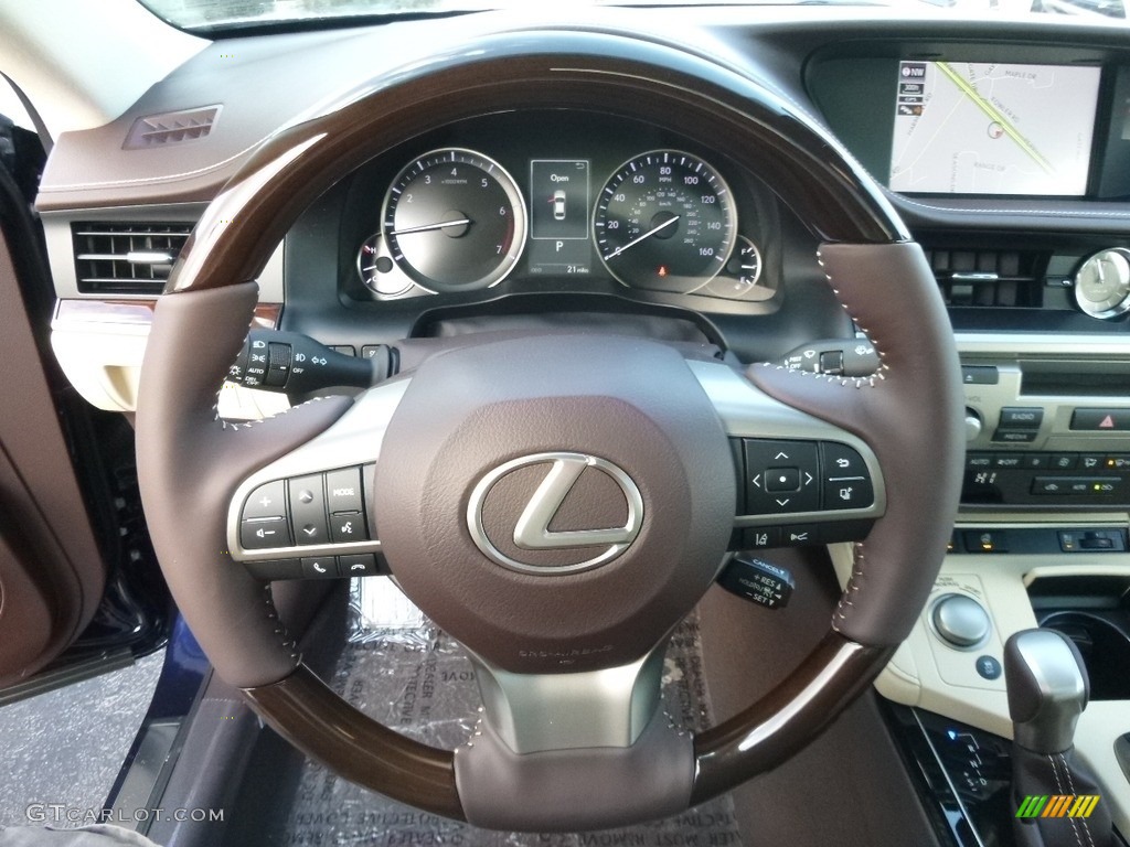 2017 Lexus ES 350 Parchment Steering Wheel Photo #118494564