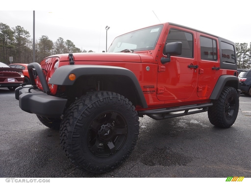 2017 Wrangler Unlimited Sport 4x4 - Firecracker Red / Black photo #3