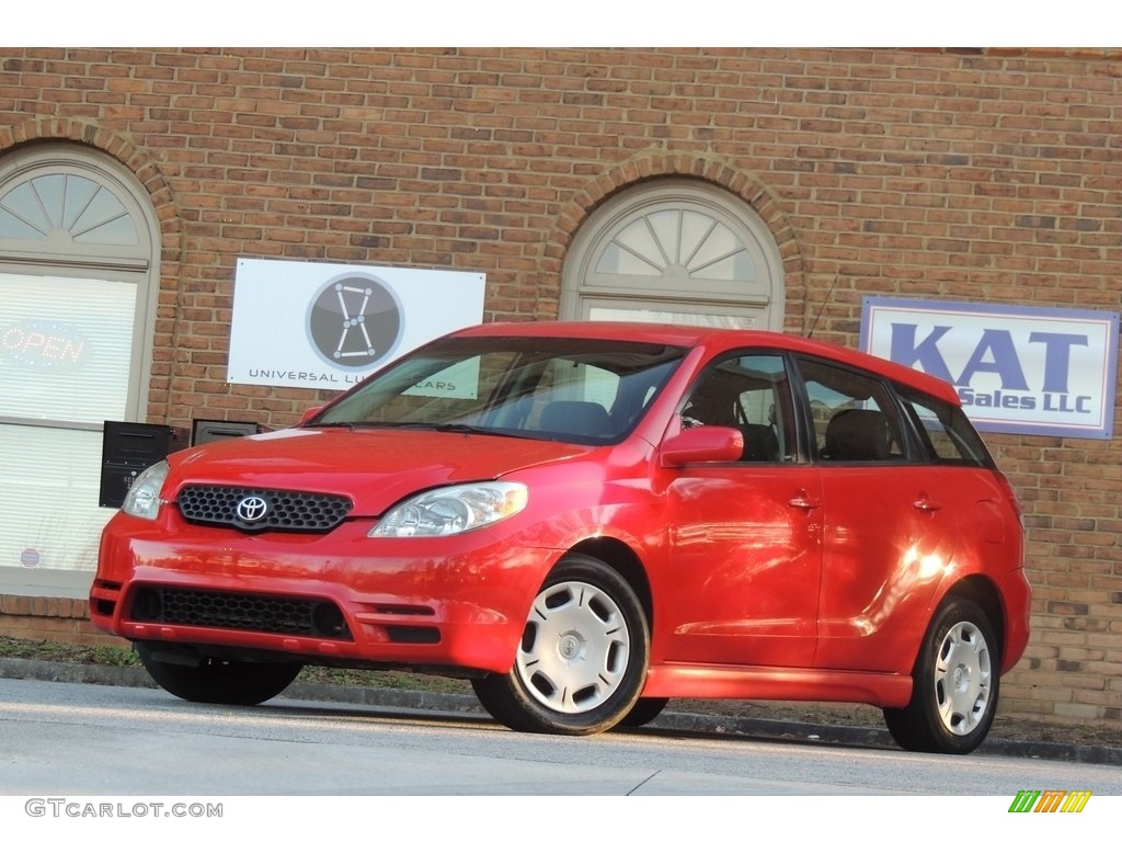 Radiant Red Toyota Matrix