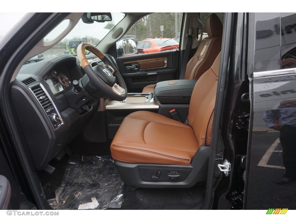 2017 1500 Laramie Longhorn Crew Cab 4x4 - Brilliant Black Crystal Pearl / Black/Cattle Tan photo #9