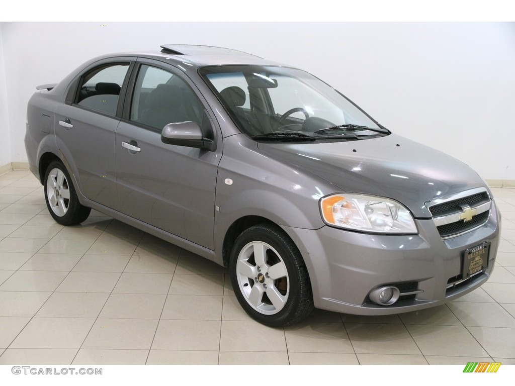 2008 Aveo LT Sedan - Medium Gray Metallic / Charcoal photo #1